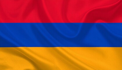 Armenian flag—horizontal tricolor of red, blue, and orange; symbol of national pride, resilience, peace, and creativity.