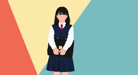 Young student confidently holds briefcase ready for academic or business pursuits