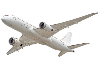 Obraz premium Large white airplane in flight