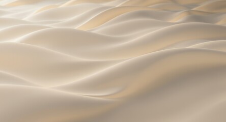 Abstract Beige Wave Texture, Smooth Cream Undulating Surface, Soft Gentle Curves Background