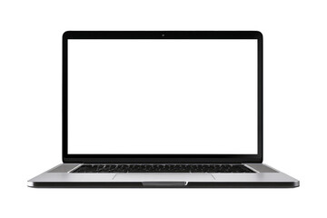 Front view of a laptop computer with blank screen (3)