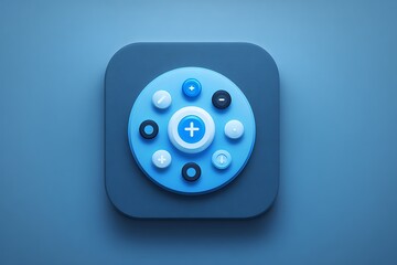 Modern app icon design with plus sign and circular elements, perfect for user interfaces
