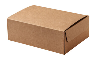 Beige cardboard box, rectangular shape, simple design