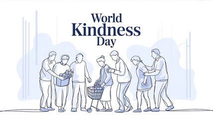 Clean Minimalist World Kindness Day Educational Illustration