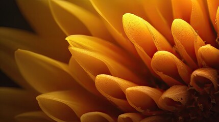 Fototapeta premium Close-up of a vibrant orange-yellow flower's petals