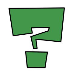 カクカクはてな（緑色)