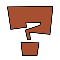 カクカクはてな（オレンジ色)