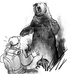 ヒグマの襲撃