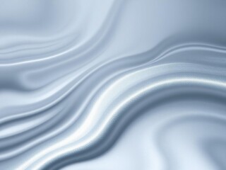 Obraz premium Silver Waves Abstract Background, Smooth Flowing Metallic Texture