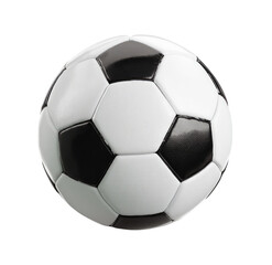 Round soccer ball, black and white panels (1)