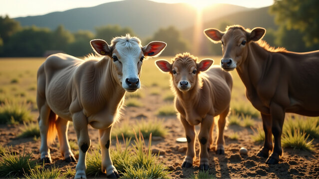 An image of a farm animal sanctuary, where rescued animals live peacefully, promoting compassion and ethical treatment of animals.