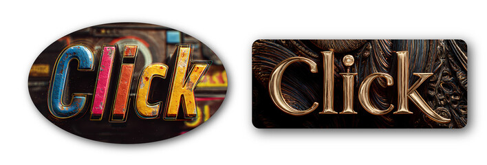 2種類の〝Click〟のボタン