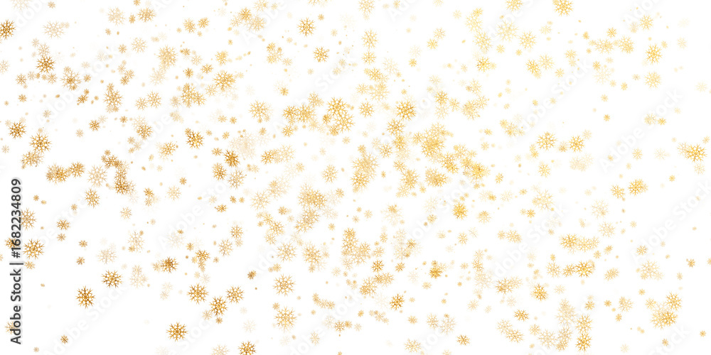 Poster golden snowflake scatter a delicate winter themed overlay for adding a touch of elegance to photos a