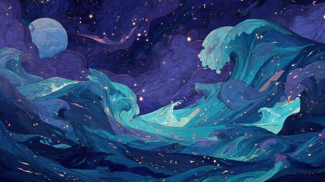 Abstract Cosmic Waves In Deep Space