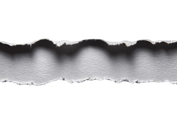 Obraz premium Ripped paper strip against black background