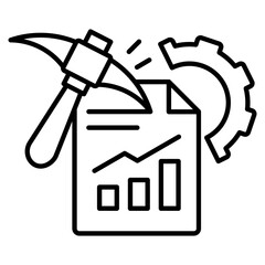 Data Mining Icon Set Multiple Style Collection