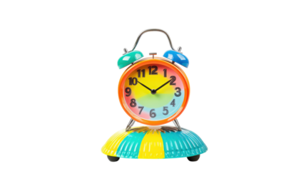 Alarm Clock with Decorative Base isolated on a Transparent or white Background
