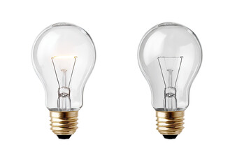 Two light bulbs, one lit, one unlit (1)