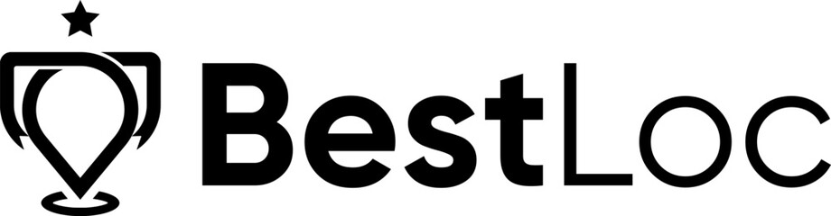 black location pin maps silhouette vector logo design