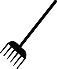 Rake Icon Silhouette Vector