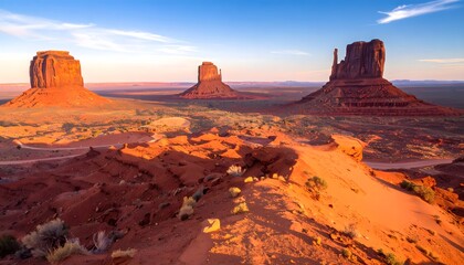 s in the desert with a dirt road and a few rocks