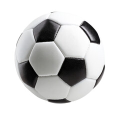 Soccer ball, black and white, round, hexagons