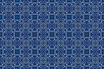 Tech Circuit Geometric Seamless Pattern