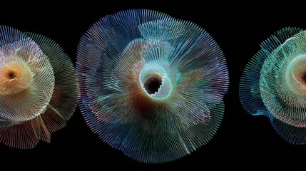 Abstract Colorful Circular Patterns