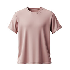 A mauve-colored, plain t-shirt, presented in a  shot, displays a smooth, even texture.