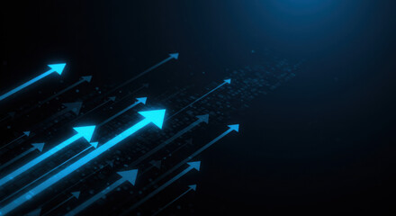 Dynamic Upward Trend: Abstract Arrows Illustrating Growth