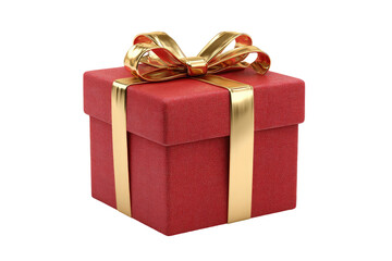 Obraz premium Red gift box with gold ribbon (3)