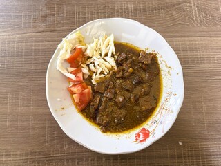 Very delicious beef Tongseng food menu