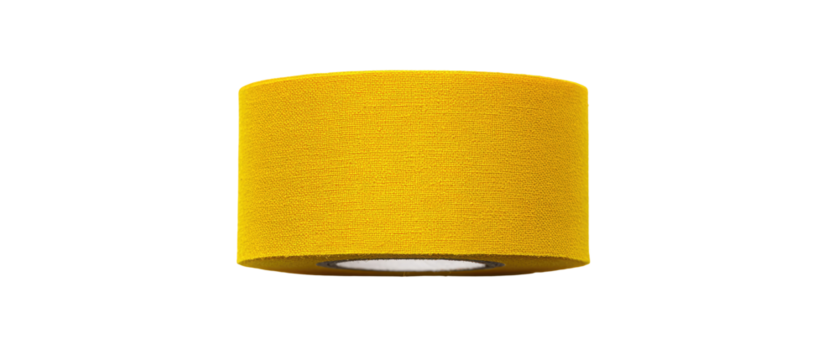 Cylindrical Yellow Tape Roll