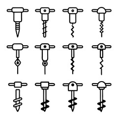 Diverse set of drilling tools, suitable for construction, repair, and various industrial applications