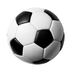 Soccer ball, black and white,  round,  leather