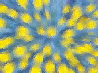 Dynamic Blue and Yellow Abstract Mosaic Background for Creative Modern Digital Design Projects