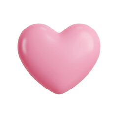 Pink 3D heart symbol perfect for romantic designs, Valentine's Day promotions, and sweet messages