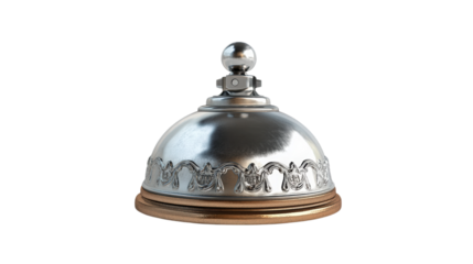 Elegant Silver Service Bell for Hotel Reception Desk