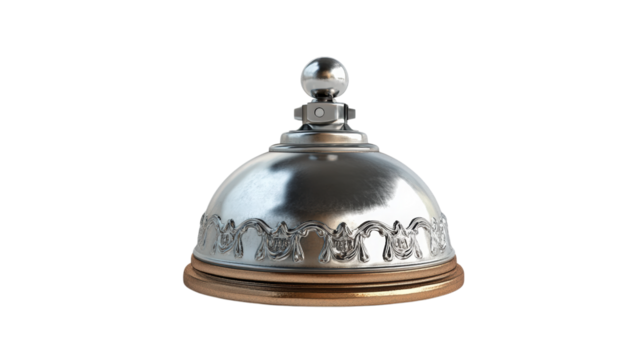 Elegant Silver Service Bell for Hotel Reception Desk