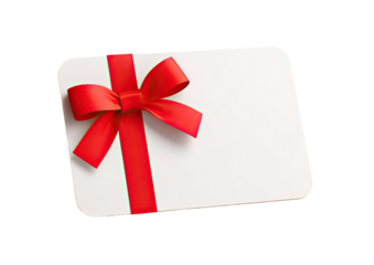 Gift card with red ribbon bow (11)