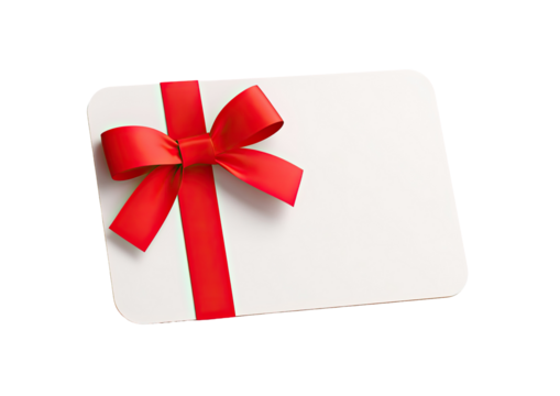 Gift card with red ribbon bow (11)