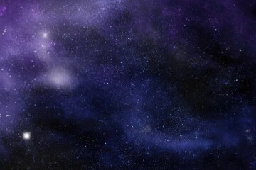 Fototapeta premium A cosmic vista of nebulae and stars, rich in purple and blue hues