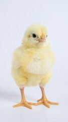 Fototapeta premium Chick Portrait on White