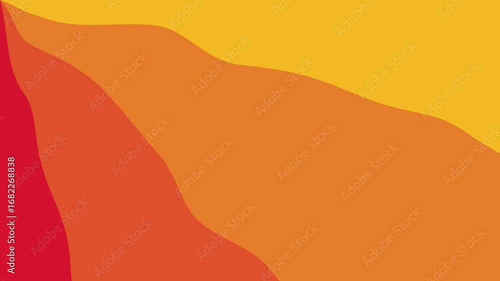 Poster animation of colors from the color wheel moving in a liquid manner with the center in the corner of 