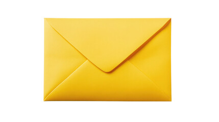 Golden Envelope isolated on a Transparent or white Background