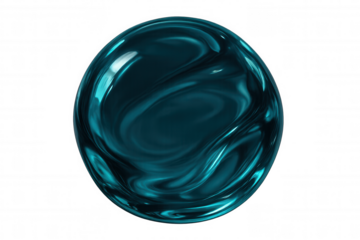 Shiny, swirling, and mesmerizing, a blue sphere rotates against a transparent background, creating a captivating visual