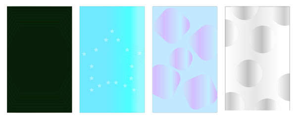 Obraz premium Modern gradient poster background vector set.