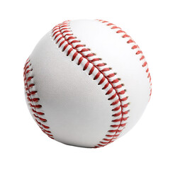 Close-up of a white baseball with red stitching (2)