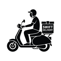 A delivery man silhouette vector
