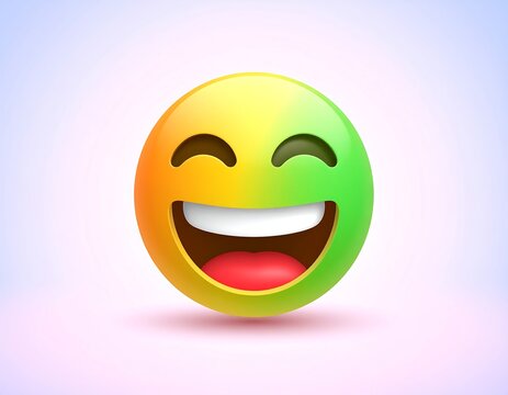 Emoji Smiling, 3D Render, Graphic Design